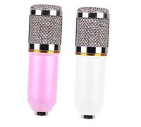 BESPORTBLE Wired Condenser Microphone with Shockproof Stand for Live Broadcast and Home Studio for Recording Vocals and Streaming Compatible with Phones and Laptops