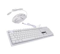 BESPORTBLE Wired Keyboard Mouse Set Mechanical Feel Gaming Keyboard and Mouse Combo with 104 Keys, Wear-resistant Plastic Construction, Non-conflict Design for Home and Office Use