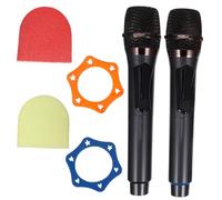 BESPORTBLE Wireless Microphone Set for Home KTV Karaoke Singing 1 Transmitter and 2 Handheld Microphones Lightweight Easy to Use for Parties and Events
