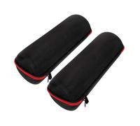 BESPORTBLE Wireless Microphone Storage Bag Portable Handheld Mic Organizer Case with Zipper Closure Dual Microphone Compartments for Karaoke Travel and Electronic Accessories