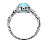 BESPORTBLE Women Moonstone Glass Statement Ring US Size 6 Copper | Minimalist Polished Finish, Comfortable Fit, Weddings and Engagements, Thumb Ring