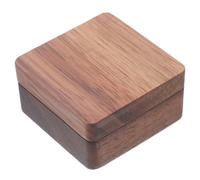 BESPORTBLE Wood Coin Holder for Collectors with Magnetic Closure and Soft Interior Lining, Solid Walnut Wood Keepsake Storage Box, Compact Design Suitable for Coins and Medals at Your Desk Or