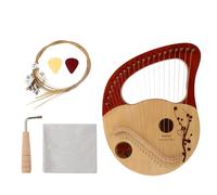 BESPORTBLE Wood String Lyre Harp 21 Strings Spruce Portable with Tuning Rod Smooth Surface Boys and Girls Music Making Equipment
