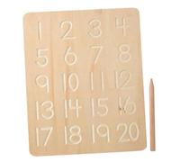 BESPORTBLE Wooden Alphabet Number Tracing Board Educational Letter Writing Tool for Preschoolers Double-Sided Smooth Wood Stencil for Cognitive Skill Development and Letter Recognition