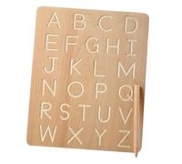 BESPORTBLE Wooden Alphabet Tracing Writing Practice Board for Montessori Educational for Preschoolers Safe Beech Wood Letter Recognition and Fine Motor Skills Development Gift