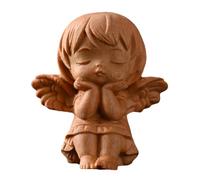 BESPORTBLE Wooden Angel Sculpture with Wings Miniature Ornament for Home Decor Garden Display Hand Carved Detail Symbol of Care Protection Thoughtful Idea