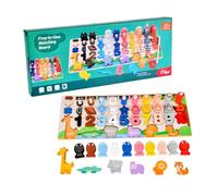 BESPORTBLE Wooden Animal Matching Puzzle Bright Colors Early Educational Shape Sorting Board for Brain Development and Logical Thinking Skills Building Game