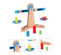 BESPORTBLE Wooden Balance Scale Educational for Preschool Safe Premium Beech Wood Material Early Learning Numerical Calculation Tool Creative Montessori Stem Teaching Aid for Boys