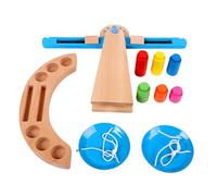 BESPORTBLE Wooden Balance Scale Educational Kindergarten Teaching Aid for Early Learning Intellectual Development Interactive Parent Play Safe Smooth Surface