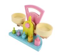 BESPORTBLE Wooden Balance Scale Educational Lightweight Cognitive Counting Aid for Wear Resistant Arithmetic Teaching Aid Enhancing and Numerical Skills