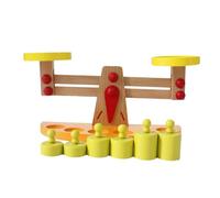 BESPORTBLE Wooden Balance Scale Educational Plaything for Preschool Learning Balance Theory Creativity Development Interactive Parent Game