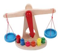 BESPORTBLE Wooden Balance Scale for Educational Montessori Science Experiment Material Early Development Activity Interactive Preschool Math Teaching Aid