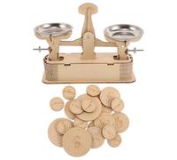 BESPORTBLE Wooden Balance Teaching Scale for Kids: Diy Pan Balance Science Toy for Classroom Math Measurement - Hands-on Mass Experiment Tool for Young Scientists