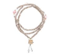 BESPORTBLE Wooden Beaded Bracelet with Cat Charm for Men Women Soft Natural Prayer Beads Necklace Ethnic Style Yoga Meditation Jewelry Islamic Tasbih Muslim Rosary Wristband