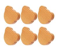 BESPORTBLE Wooden Bear Head Shaped Cabinet Knobs Cartoon Style 6pcs Decorative Handles with Smooth Surface and Easy to Install, for Giving Your Furniture a Sparkly for Drawer and Bookcase