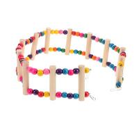 BESPORTBLE Wooden Bird Ladder with Beads for Parakeets and Small Birds Climbing and Chewing Swing Ladder for Birdcages Promotes Exercise and Mental Stimulation