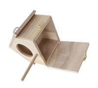 BESPORTBLE Wooden Bird Nesting Box Small Outdoor Bird House Wooden Feeder for Garden Balcony Window Chicken Nest Box