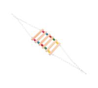 BESPORTBLE Wooden Bird Swing Ladder Multiactivity for Parrots Pets Climbing Chewing Safe Sturdy Stainless Steel Compact Cage Accessory