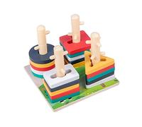 BESPORTBLE Wooden Block Educational Toy for Boy Girl Stacking and Sorting Game to Enhance Intelligence and Creativity Safe and Montessori Toy for Early Learning