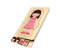 BESPORTBLE Wooden Body Constitution Puzzle for Over Multilayer Educational Jigsaw with Girl Pattern Safe Non Toxic Material Enhances Hand Eye Coordination and Logical Thinking Skills