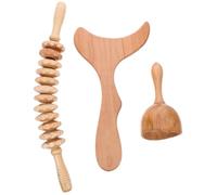BESPORTBLE Wooden Body Sculpting Tools Set with Practical Wood Material and Light Weight Design, for Home Use to Relax Muscles and Provide Effective Soft Tissue Massage