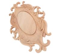 BESPORTBLE Wooden Carved Onlay Applique Unpainted Furniture Decor for Cabinet Door Bed Frame Solid Wood Craft with Detail Safe Smooth Edges for Home Decoration and Gift