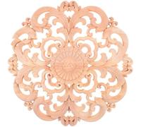 BESPORTBLE Wooden Carved Onlay Applique Unpainted Wood Applique Vintage European Style Carved Decal for Home Furniture Decoration 30cm
