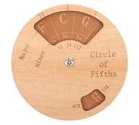 BESPORTBLE Wooden Circle Of Fifths: Guitar Chord Progressions Wheel - Wood Melody And Scales Chart Tool - Musical Trainer For Beginners - Circle Of Fifths Learning Aid