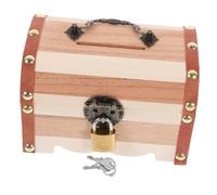 BESPORTBLE Wooden Coin Saving Jar with Lock Compact Solid Wood Money Box for Teens and Adults Decorative Piggy Bank for Home and Office Friends and Family