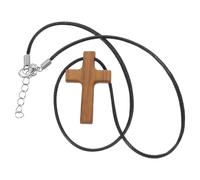 BESPORTBLE Wooden Cross Pendant Necklace for Men Christian Jewelry Wooden Cross Necklace for Women Church Baptism Christmas Party Favor