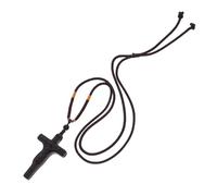BESPORTBLE Wooden Cross Pendant Necklace with Smooth Rounded Edges Handmade Cross Shape Adorn for Women and Men Comfortable Touch Religious Jewelry for Prayer and Daily Wear