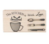 BESPORTBLE Wooden Cutlery Box with Compartments 30x15x8cm Multi-function Countertop Utensil Storage Case Kitchen Flatware Organizer for Home and Wedding Table Centerpieces