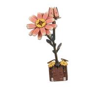 BESPORTBLE Wooden Daisy Flower Puzzle DIY Craft Kit Creative Bouquet Building Educational Floral Model for Home Decor Relaxing Mindful Activity
