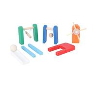 BESPORTBLE Wooden Domino Blocks for Bright Color Educational Early Learning Natural with Safe Water Based Paint Compact for Easy Grip Group Domino Game for Cognitive Development