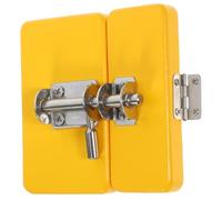 BESPORTBLE Wooden Door Locker Busy Board Educational for Creative Sensory Plaything for Develops Fine Motor Skills and Problem-solving Interaction Yellow DIY Insert Lock