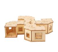 BESPORTBLE Wooden Hamster Exercising 4-Way Maze Climbing Ladder for Small Pets Chinchilla Mice Gerbils