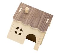 BESPORTBLE Wooden Hamster House Cozy Hideout with Multilevel Design for Pets Safe Chewable Wood Guinea Pig and Hedgehog Hideaway Stimulating Play and Private Resting Space