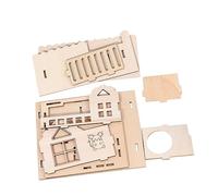 BESPORTBLE Wooden Hamster House Double Layer Cabin Diy Rat Villa Ladder Accessory Set
