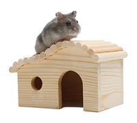 BESPORTBLE Wooden Hamster House Hideout Small Pet Mice Nest Habitat Outdoor Small Hutch for Gerbils