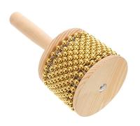 BESPORTBLE Wooden Hand Percussion Cabasa with Metal Beads for African and Latin Music Suitable for Professional Musicians and Outdoor Events