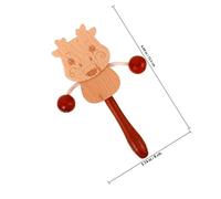 BESPORTBLE Wooden Hand Rattle Musical Instrument for Rhythm Development and Hand-eye Coordination Safe Lightweight Traditional Percussion Plaything for Early Music Education