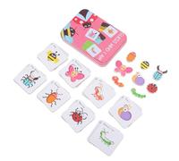 BESPORTBLE Wooden Insect Puzzle for Early Education Interactive Matching Game Playset for Boys Cognitive Development and Hands-brain Coordination Learning Cards