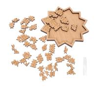 BESPORTBLE Wooden Jigsaw Puzzle for Adults Hexagonal Warrior Creative Irregular Shape Decompression Educational Stress Reliever
