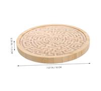 BESPORTBLE Wooden Labyrinth Board Game for Portable Round Maze Puzzle with Marble Movement Educational for Spatial Thinking and Problem Solving Wood Construction Activity and Family Fun