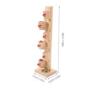 BESPORTBLE Wooden Marble Ball Drop Tower for Multi-layer Rolling Slider with Bright Colors Safe Lightweight Material Montessori Educational Plaything for Hand-eye Coordination and Family