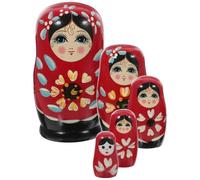 BESPORTBLE Wooden Matryoshka Doll Marionette Mom Cute Nesting Babushka Dolls