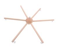 BESPORTBLE Wooden Mobile Frame Kit with Six-Legged Stability for Nursery Mobile Hanger and Decor Natural Wood Texture DIY Craft Holder for Wind Chimes