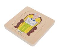 BESPORTBLE Wooden Multi Layered Life Cycle Puzzle Educational for Developmental Human Body Learning Model Montessori Growth Companion for Early Education and Observation Skills
