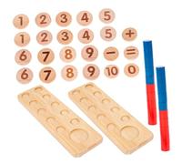 BESPORTBLE Wooden Number Cognitive for Preschool Learning Math Teaching Tools with Counting Blocks for Ages Early Intelligence Development Educational Plaything