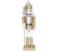 BESPORTBLE Wooden Nutcracker Soldiers, 31CM Wooden Nutcracker King Christmas Traditional Figures for Home Fireplace Christmas Party Decorations